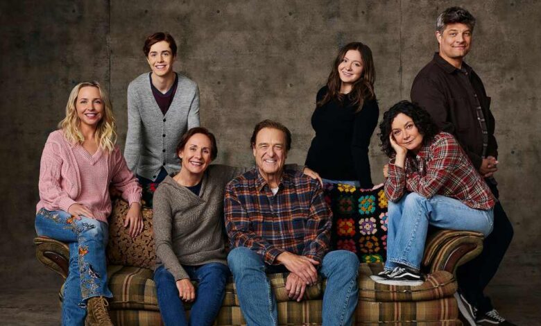Lecy Goranson Ames McNamara Laurie Metcalf John Goodman Emma Kenney Sara Gilbert Jay R Ferguson The