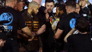 PRESSCONF EUBANKJRvBENN 28 Boxing Photos