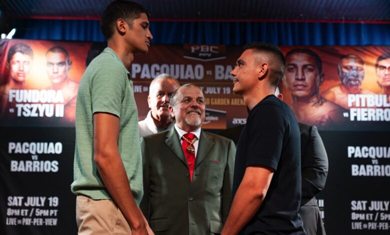 Pacquiao vs Barrios and Fundora vs Tszyu 2 Press Conference 05.31.2512